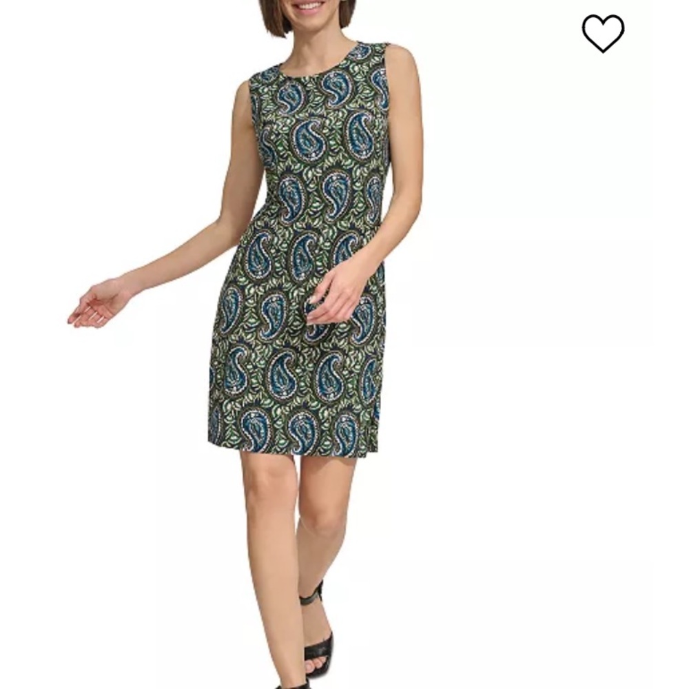 Tommy Hilfiger Paisley Sleeveless Shift Dress Size 8